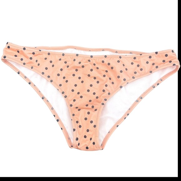 Shade & Shore NWT Sun Coast Cheeky Swimsuit Bikini Bottoms Tan Dot Size XL - Picture 2 of 9